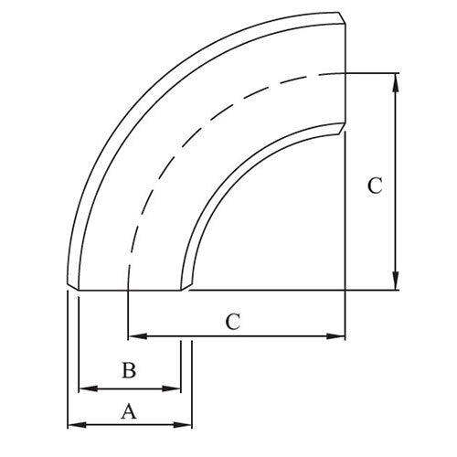 AAP 90deg Short Radius Elbow Buttweld Std2