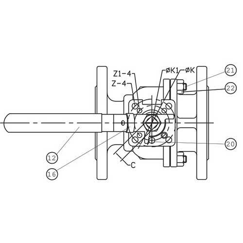 AAP Ball Valve Flanged Stainless Steel ANSI 150 - AIMS Industrial Supplies