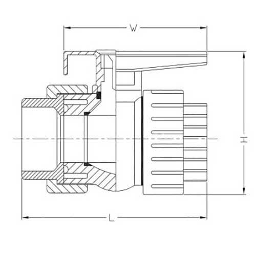 AAP Ball Valve PVC Double Union - AIMS Industrial Supplies