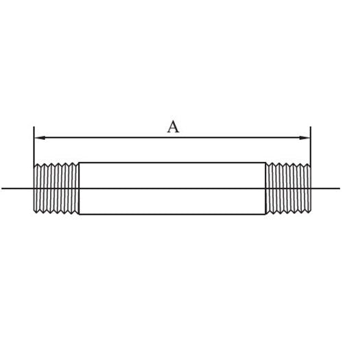 AAP Barrel Nipple Black Steel - AIMS Industrial Supplies