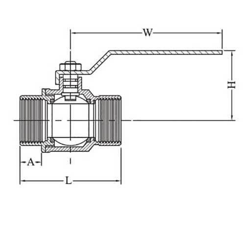 AAP Brass Ball Valve Female/Female SS Lever - AIMS Industrial Supplies