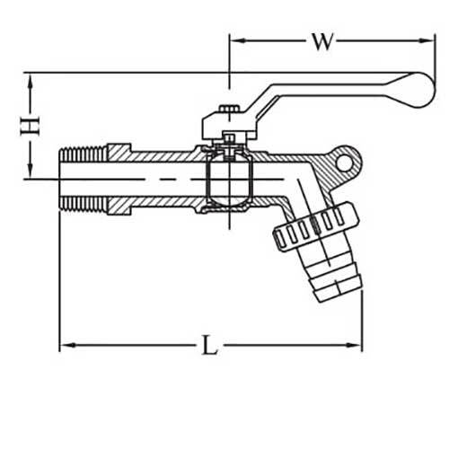 AAP Brass Bib Cock w/ SS Locking Lever - AIMS Industrial Supplies
