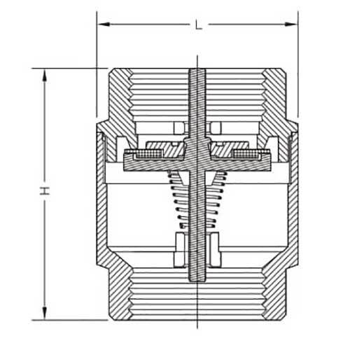 AAP Brass Check Valve T - Type - AIMS Industrial Supplies