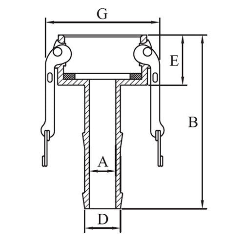 AAP Camlock Adaptor Aluminium Type C2