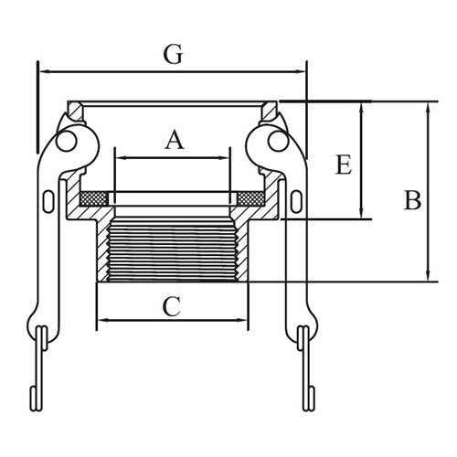 AAP Camlock Adaptor Aluminium Type D2