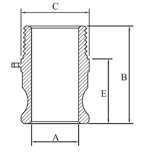 AAP Camlock Adaptor Aluminium Type F2
