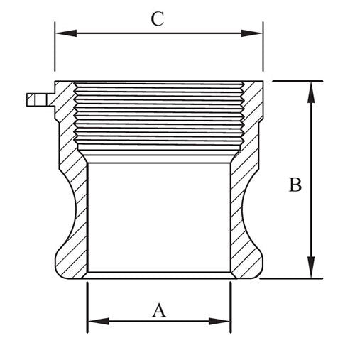 AAP Camlock Adaptor Polypropylene Type A2