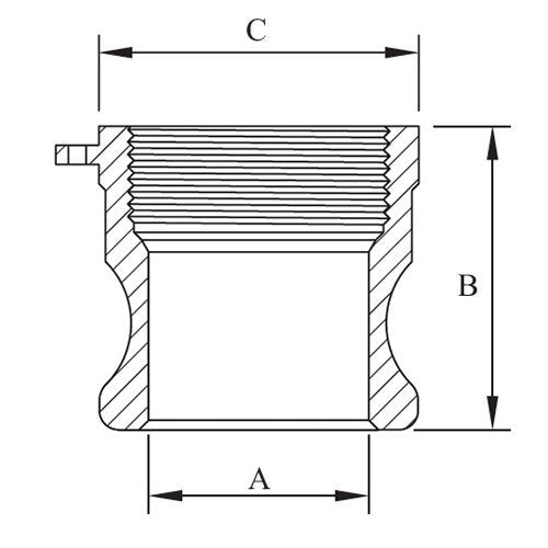 AAP Camlock Adaptor Stainless Steel Type A - AIMS Industrial Supplies