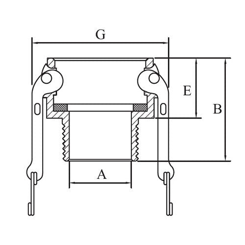 AAP Camlock Adaptor Stainless Steel Type B - AIMS Industrial Supplies