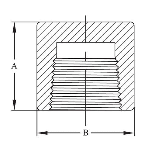 AAP Cap - Threaded NPT Black Galvanised - AIMS Industrial Supplies