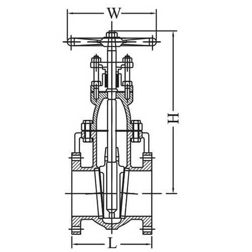 AAP Cast Iron Gate Valve Non - Rising Stem Table - E - AIMS Industrial Supplies