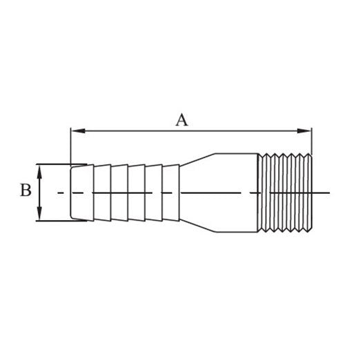 AAP Combination Nipple Black Steel - AIMS Industrial Supplies