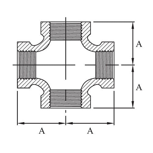 AAP Cross Galvanised Malleable - AIMS Industrial Supplies