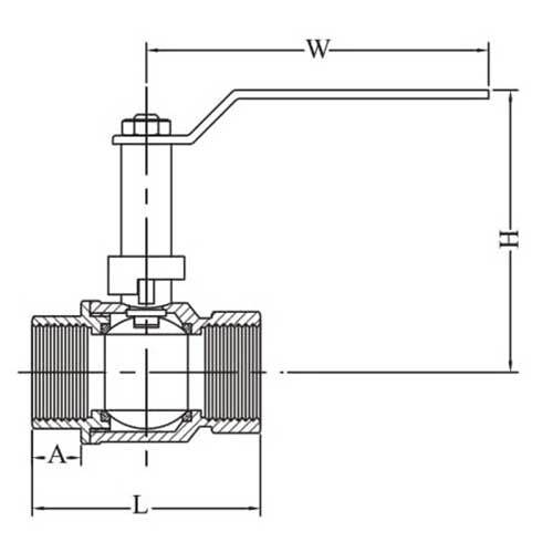 AAP DR Brass Ball Valve Extended Spindle - AIMS Industrial Supplies
