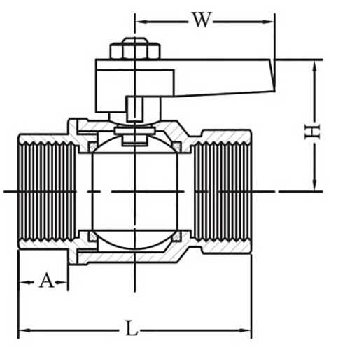 AAP DR Brass Ball Valve T - Handle - AIMS Industrial Supplies
