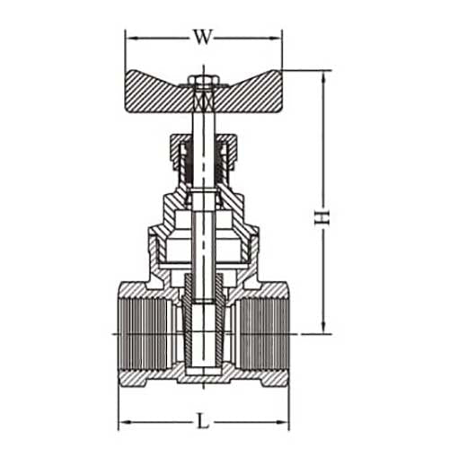 AAP DR Brass Gate Valve T - Lever - AIMS Industrial Supplies
