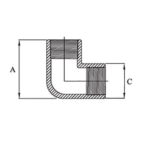 AAP Elbow - F/F - Black Steel - AIMS Industrial Supplies