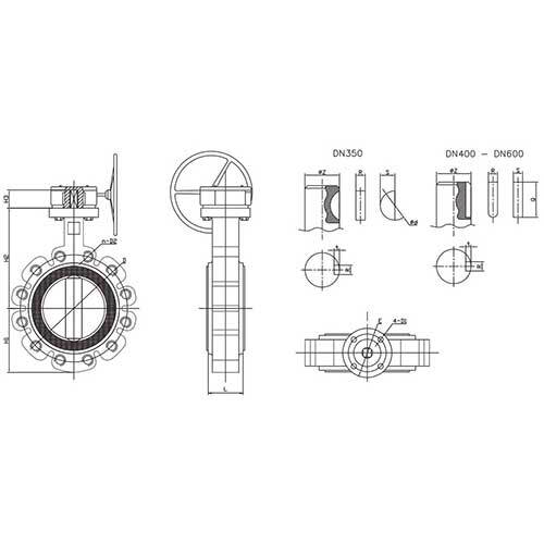AAP EPDM Lugged Butterﬂy Valve with Gear-Op2