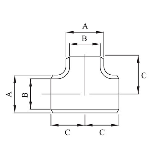 AAP Equal Tee Buttweld 316/316L SS Sch 402