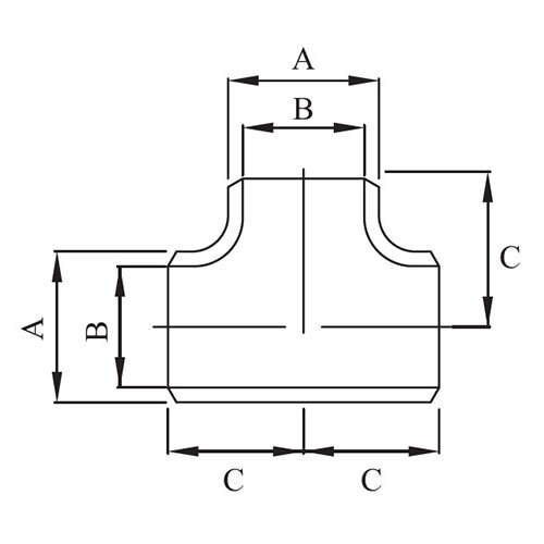 AAP Equal Tee Buttweld Sgp 2