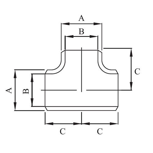 AAP Equal Tee Buttweld Std2