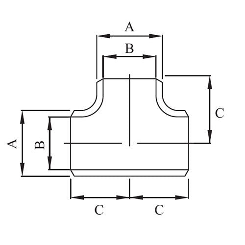 AAP Equal Tee Buttweld X - Stg - AIMS Industrial Supplies