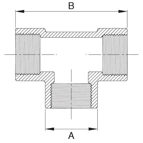 AAP Equal Tee Threaded - BSPT Stainless 316 - AIMS Industrial Supplies
