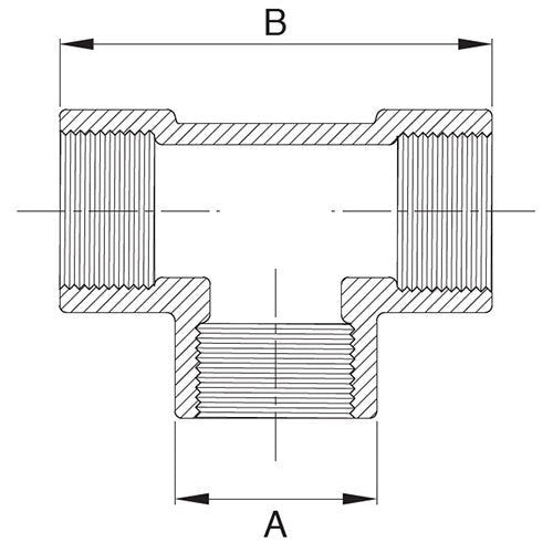AAP Equal Tee Threaded - NPT Stainless 316 - AIMS Industrial Supplies