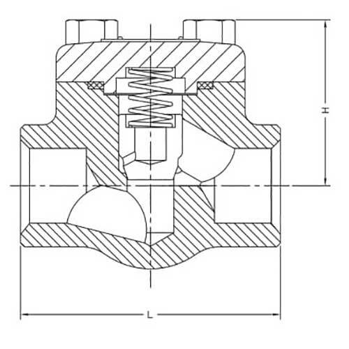 AAP Forged Steel Piston Check Valve Socketweld - AIMS Industrial Supplies