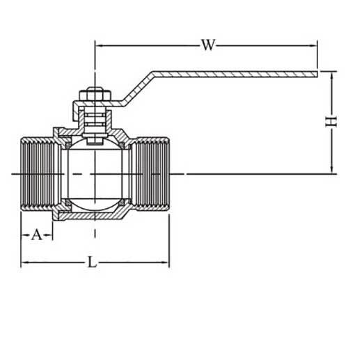 AAP Gas Brass Ball Valve Stainless Steel Lever2