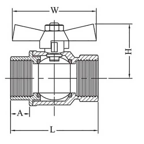 AAP Gas Brass Ball Valve w/ T - Handle - AIMS Industrial Supplies