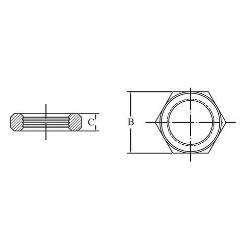 AAP Hexagon Backnut Galvanised Steel - AIMS Industrial Supplies