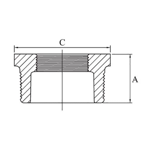 AAP Hexagon Bush Galvanised Malleable 2