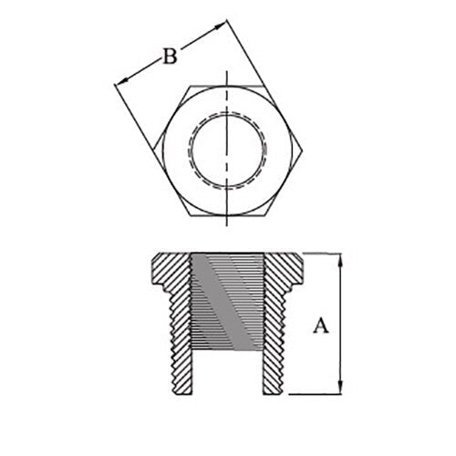 AAP Hexagon Bush Galvanised Steel - AIMS Industrial Supplies