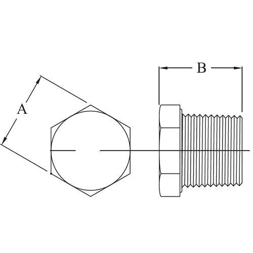 AAP Hexagon Plug BSPT Black - AIMS Industrial Supplies