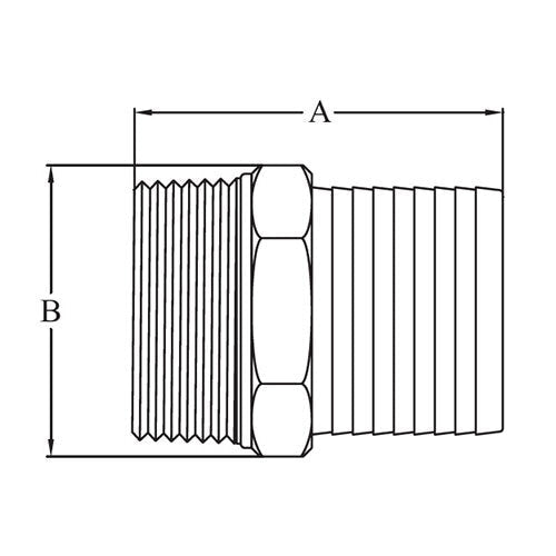 AAP Hose Nipple - BSP 316 Stainless Steel - AIMS Industrial Supplies