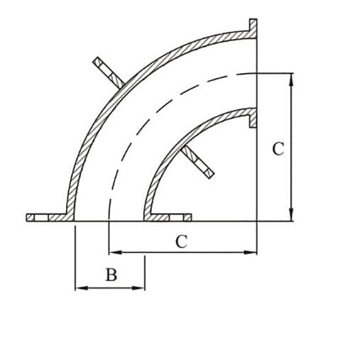 AAP Loose Flange 90deg Elbow SGP - AIMS Industrial Supplies