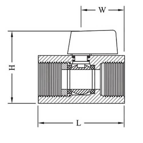 AAP Mini Brass Ball Valve Male/Female SS Lever2