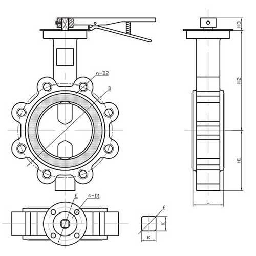 AAP NBR Lugged Butterfly Valve ANSI - 150 - AIMS Industrial Supplies