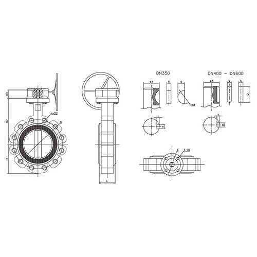 AAP NBR Lugged Butterﬂy Valve Nickel Ductile & G/O2