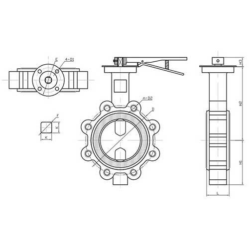 AAP NBR Lugged Butterfly Valve w/ SS Disc - AIMS Industrial Supplies