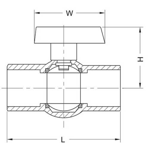 AAP PVC Ball Valve Socket - AIMS Industrial Supplies