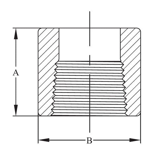 AAP Reducing Half Coupling - Threaded BSPT Black - AIMS Industrial Supplies