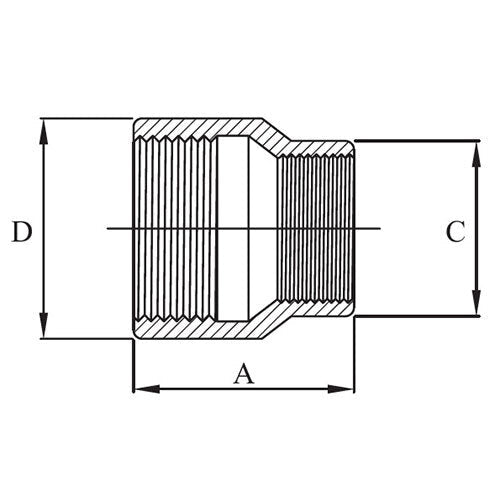 AAP Reducing Socket Galvanised Steel - AIMS Industrial Supplies