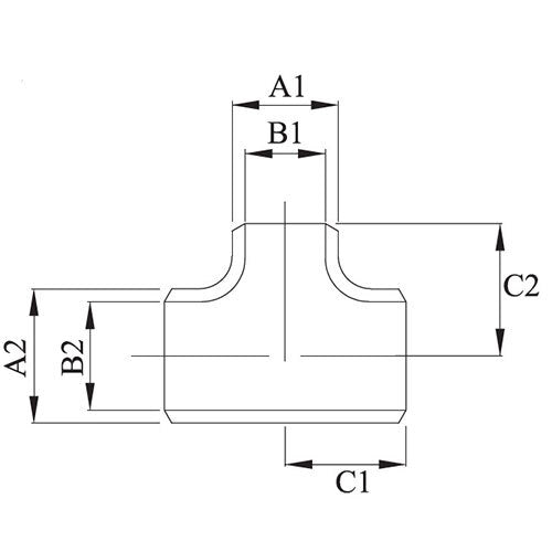 AAP Reducing Tee Buttweld Std - AIMS Industrial Supplies