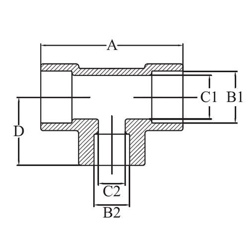 AAP Reducing Tee Socket Weld - AIMS Industrial Supplies