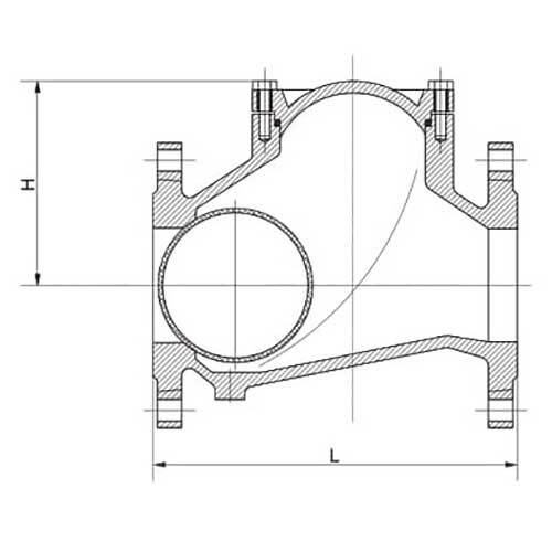 AAP Resilient Check Valve Flange Ball PN10 Table - E - AIMS Industrial Supplies