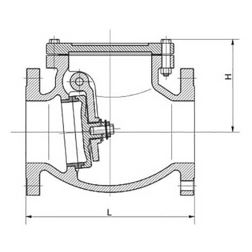 AAP Resilient Check Valve Flanged Swing Table - D - AIMS Industrial Supplies