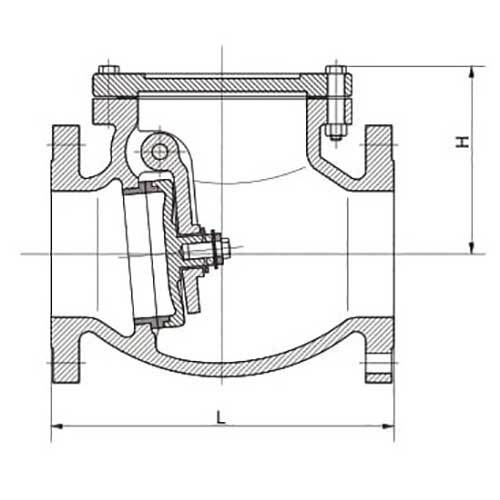 AAP Resilient Check Valve Flanged Swing Table - E - AIMS Industrial Supplies