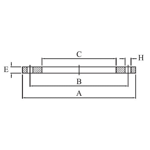 AAP Slip - On Plate Steel Flange Table - E - AIMS Industrial Supplies